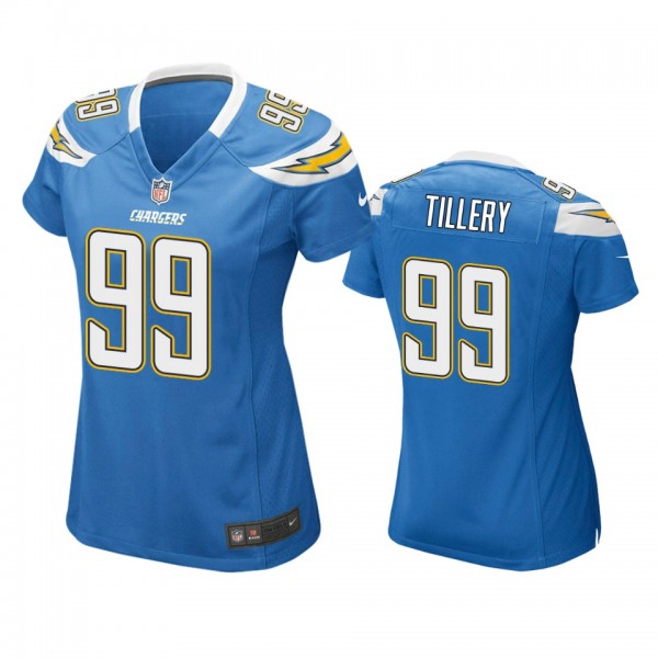 Los Angeles Chargers Jerry Tillery Light Blue 2019...