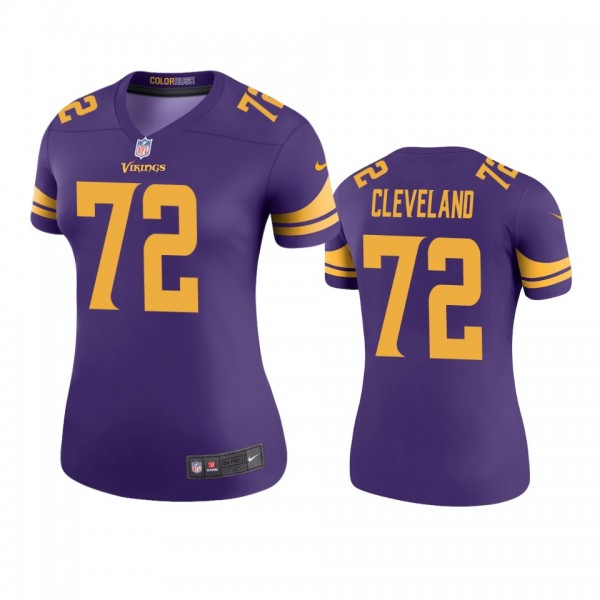 Minnesota Vikings Ezra Cleveland Purple Color Rush...