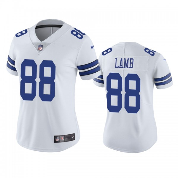 Dallas Cowboys CeeDee Lamb White 2020 NFL Draft Va...