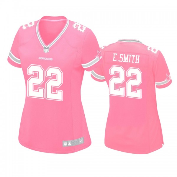 Women's Dallas Cowboys Emmitt Smith Pink Game Jers...