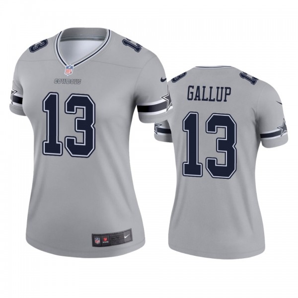 Women's Dallas Cowboys Michael Gallup Silver Inver...