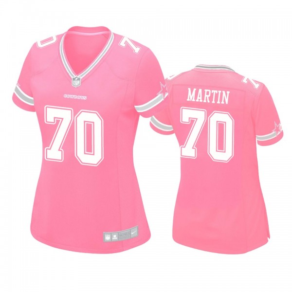 Women's Dallas Cowboys Zack Martin Pink Game Jerse...