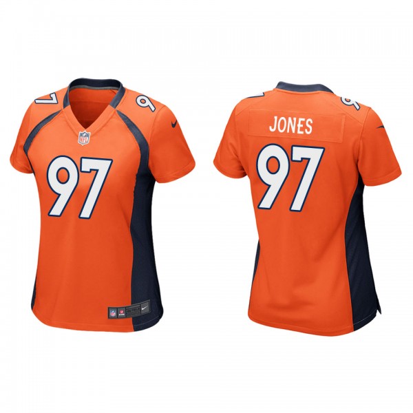 Women's Denver Broncos D.J. Jones Orange Game Jers...