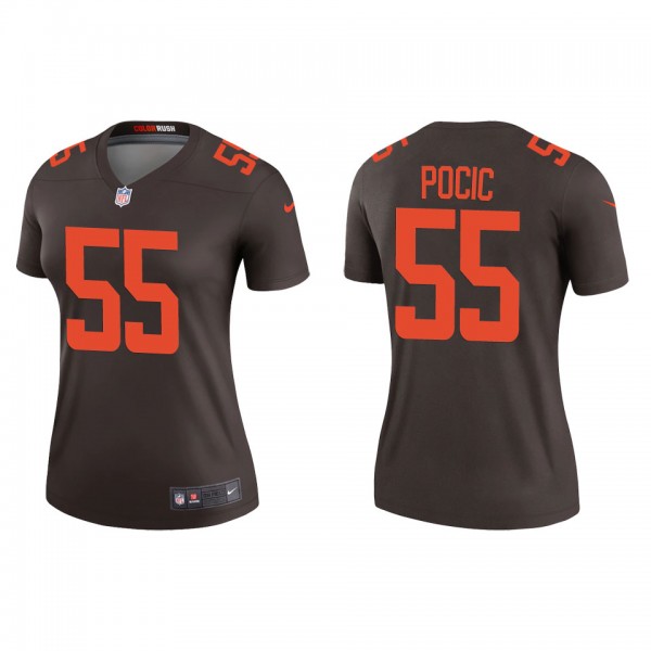Women's Cleveland Browns Ethan Pocic Brown Alterna...