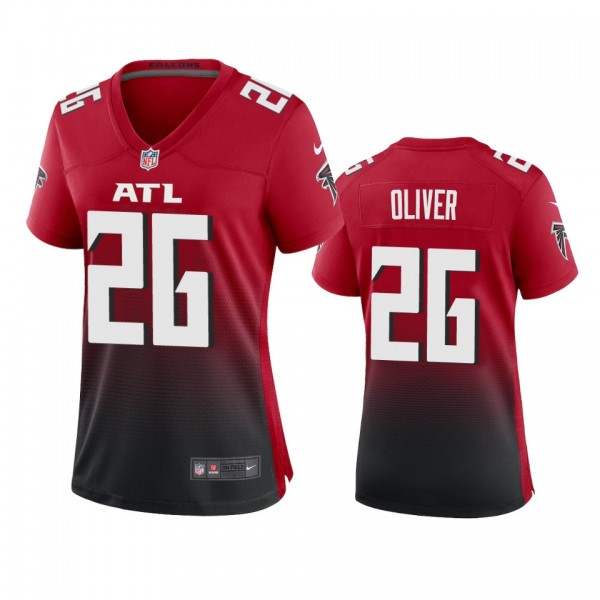 Women's Atlanta Falcons Isaiah Oliver Red 2020 2nd...