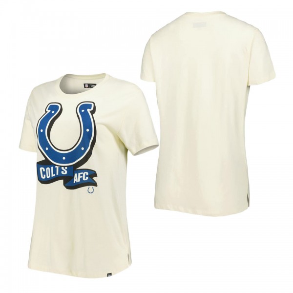 Women's Indianapolis Colts Cream Chrome Sideline T...