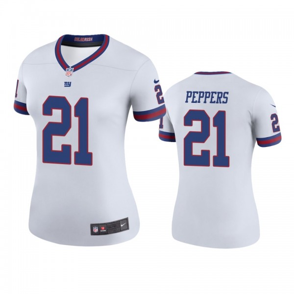 New York Giants Jabrill Peppers White Color Rush L...