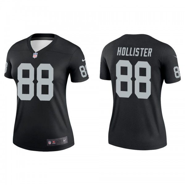 Women's Las Vegas Raiders Jacob Hollister Black Le...