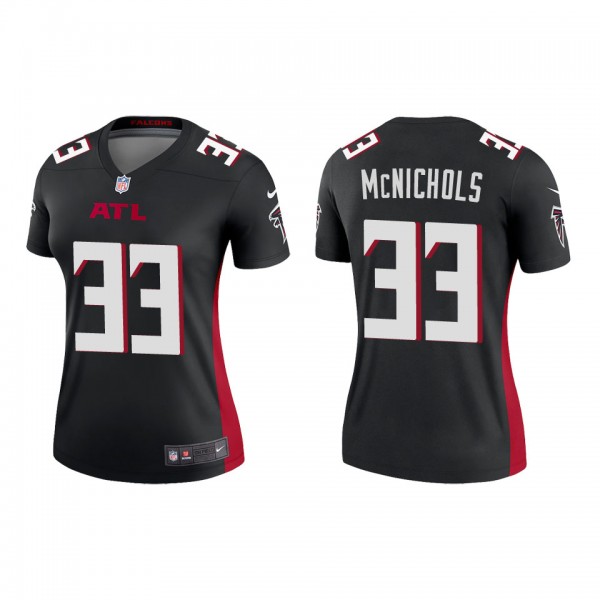Women's Atlanta Falcons Jeremy McNichols Black Leg...