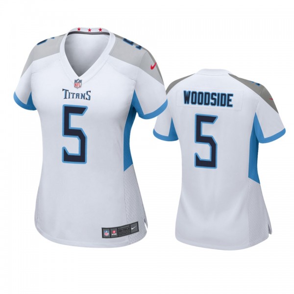 Tennessee Titans #5 Logan Woodside White Game Jers...