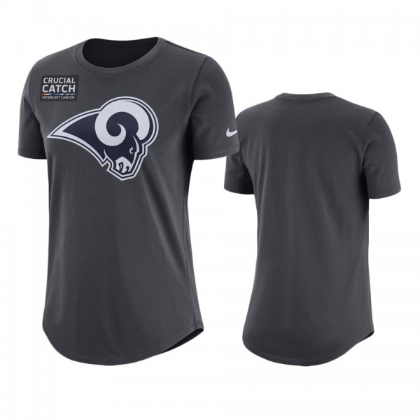 Women's Los Angeles Rams Anthracite Crucial Catch ...