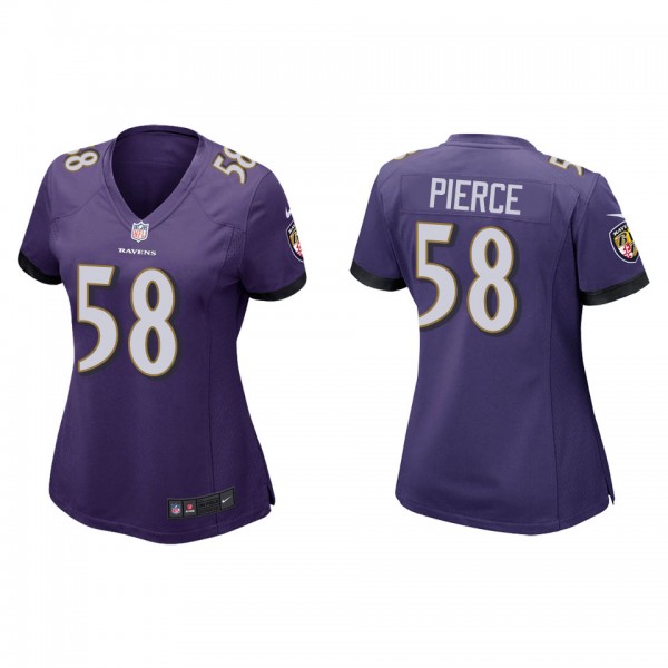 Women's Baltimore Ravens Michael Pierce Purple Game Jersey