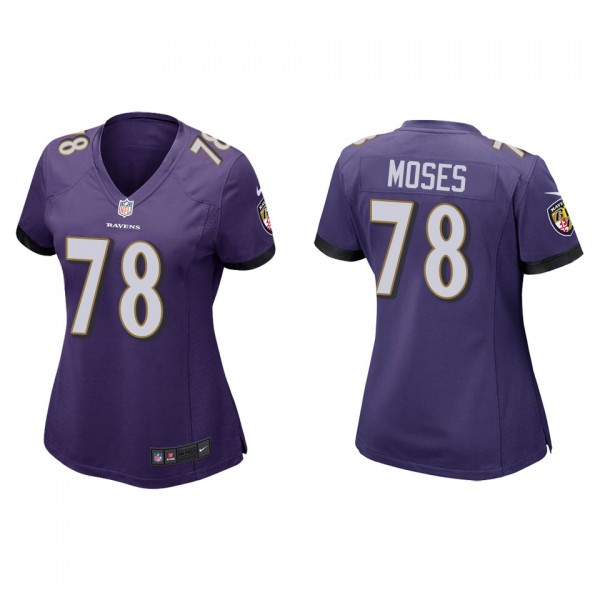 Women's Baltimore Ravens Morgan Moses Purple Game Jersey