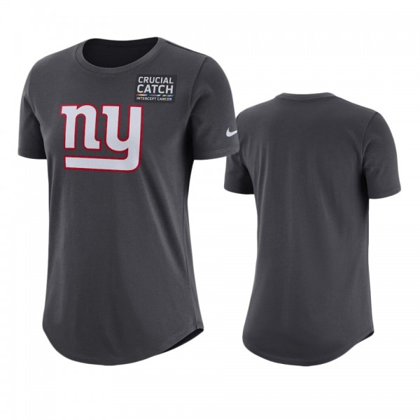 Women's New York Giants Anthracite Crucial Catch T...