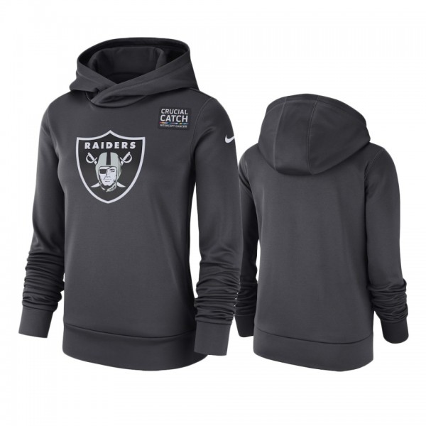 Women's Oakland Raiders Anthracite Crucial Catch H...