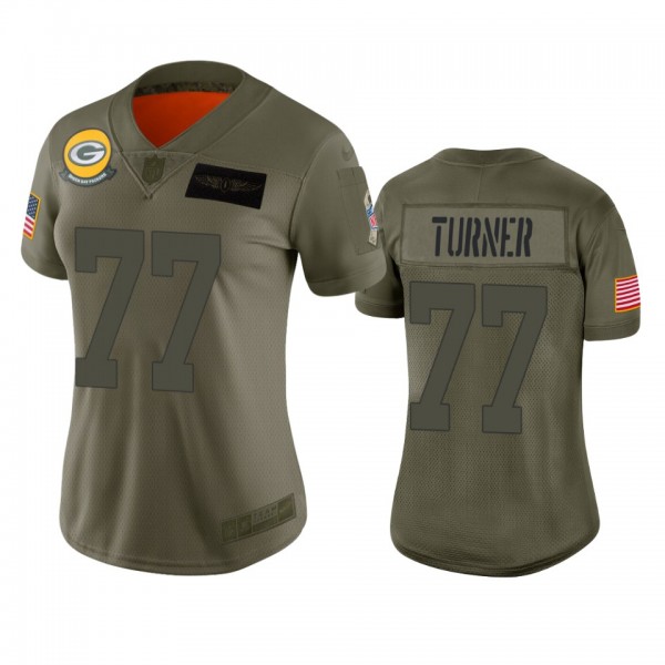 Women's Green Bay Packers Billy Turner Camo 2019 Salute to Service Limited Jersey