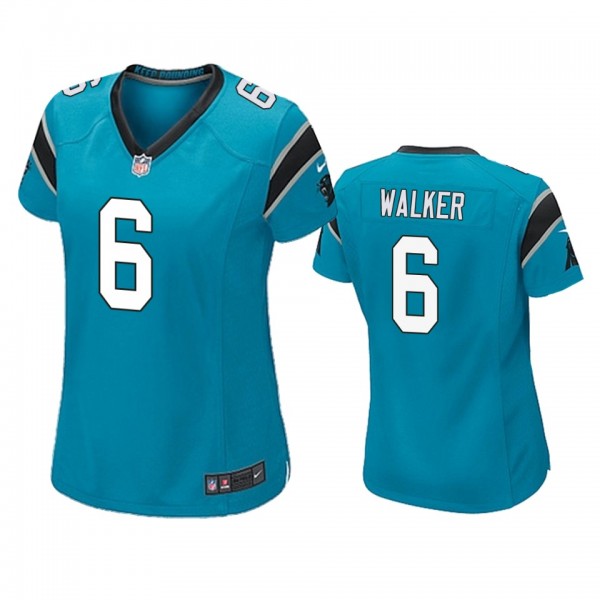 Carolina Panthers P.J. Walker Blue Game Jersey