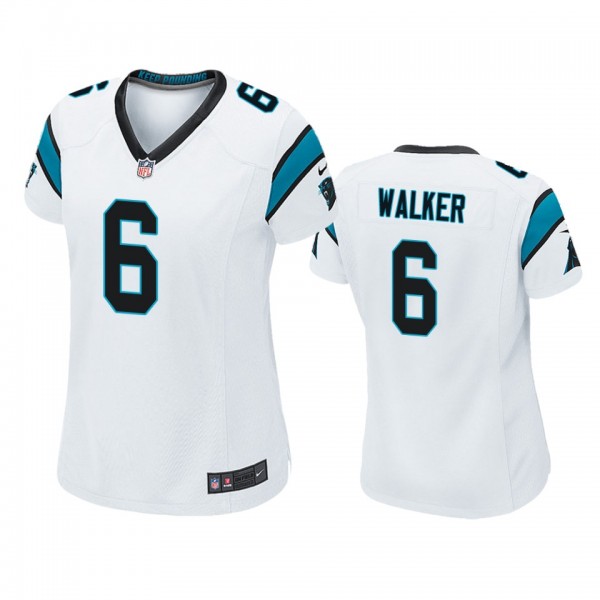 Carolina Panthers P.J. Walker White Game Jersey