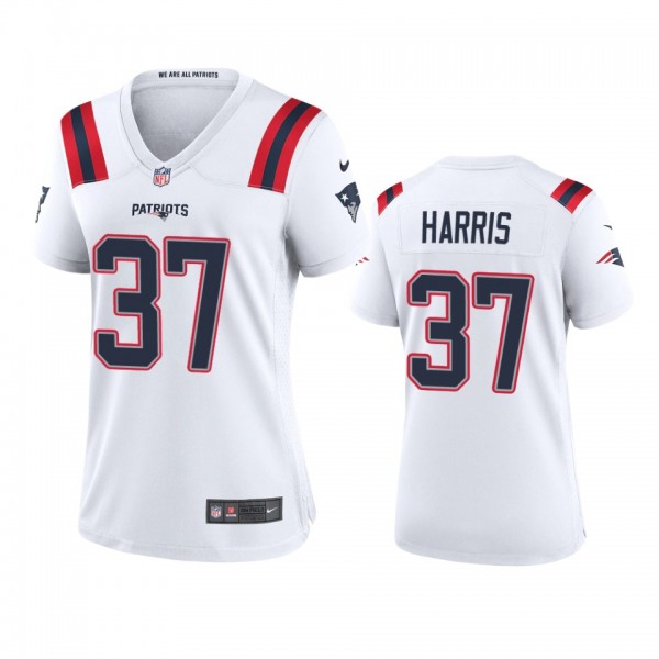 Women's New England Patriots Damien Harris White 2...