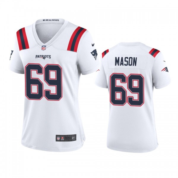 Women's New England Patriots Shaq Mason White 2020 Game Jersey