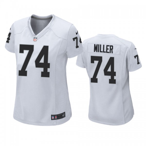 Oakland Raiders Kolton Miller White Game Jersey