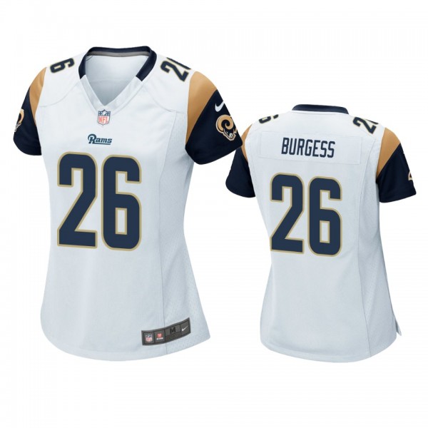 Los Angeles Rams Terrell Burgess White Game Jersey