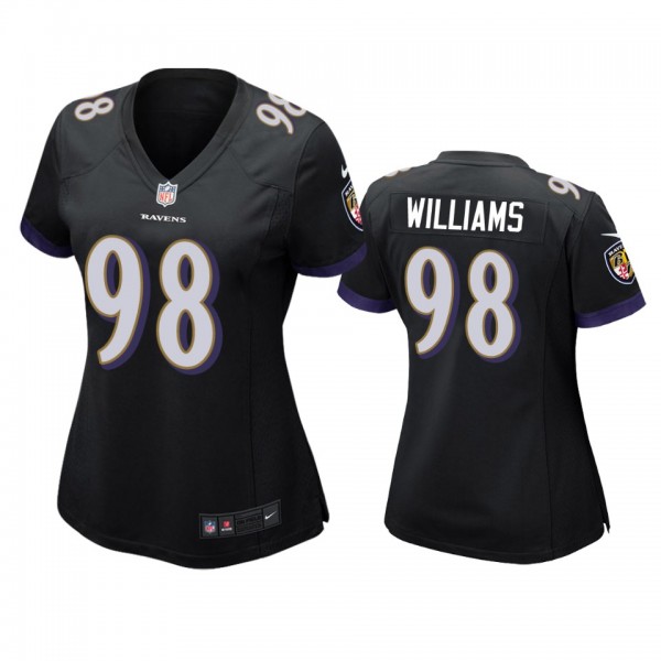 Baltimore Ravens Brandon Williams Black Game Jerse...