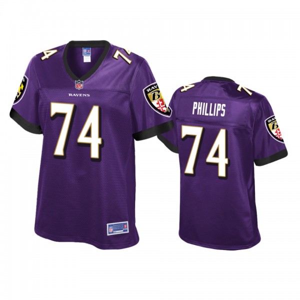 Baltimore Ravens Tyre Phillips Purple Pro Line Jersey - Women's