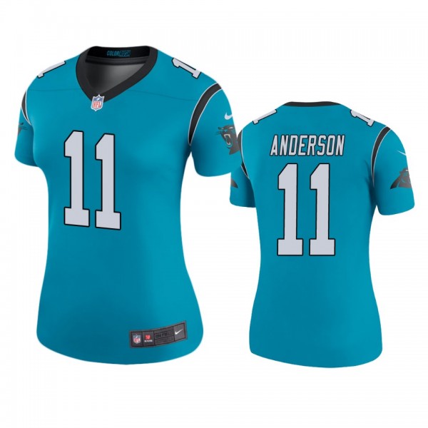 Carolina Panthers Robby Anderson Blue Color Rush L...