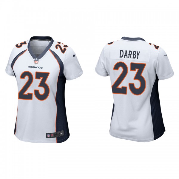 Women's Denver Broncos Ronald Darby White Game Jer...