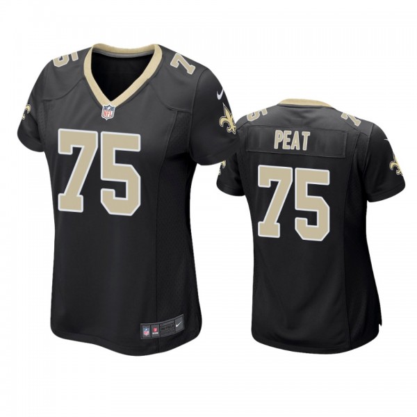 New Orleans Saints Andrus Peat Black Game Jersey