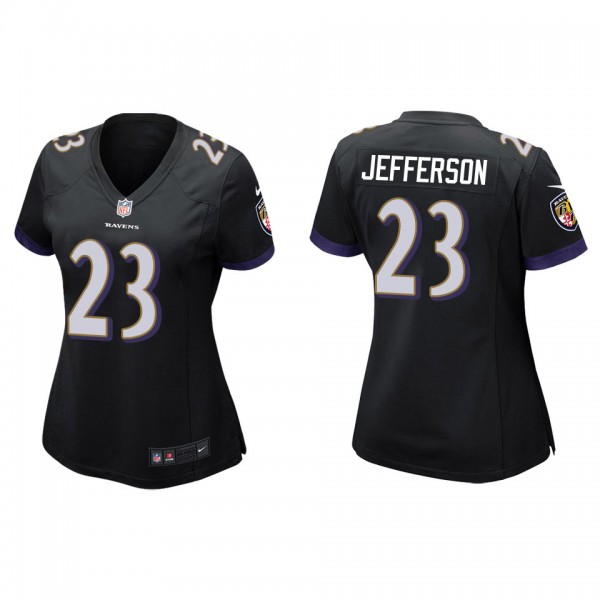 Women's Baltimore Ravens Tony Jefferson Black Game...