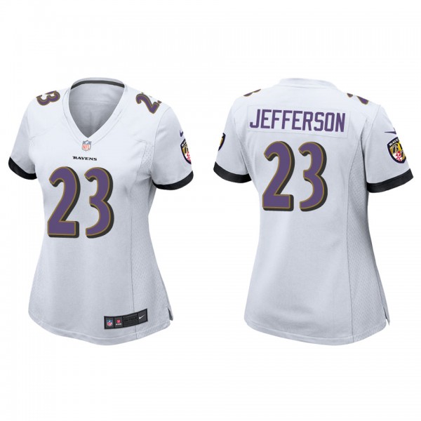 Women's Baltimore Ravens Tony Jefferson White Game Jersey
