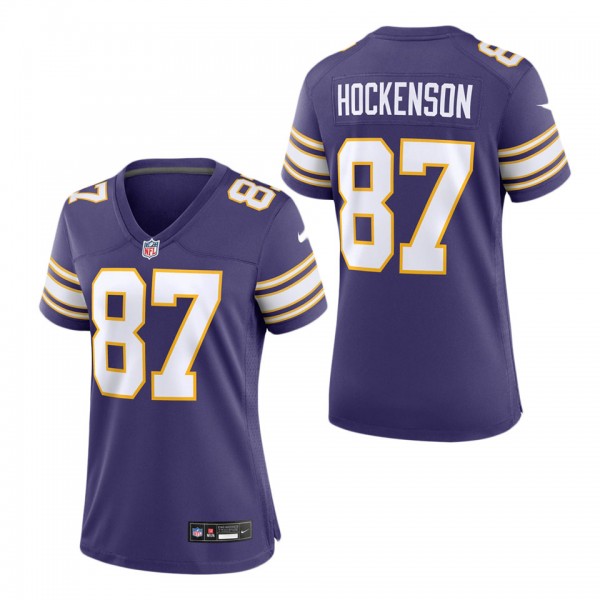 Women's Minnesota Vikings T.J. Hockenson Purple Cl...