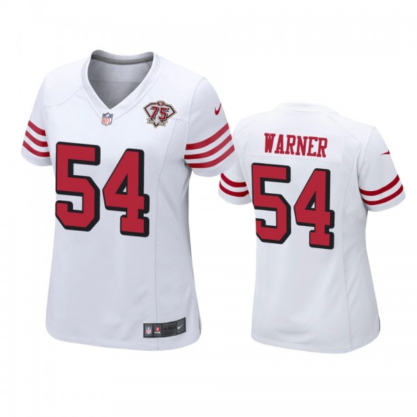 Women's San Francisco 49ers Fred Warner White 75th...