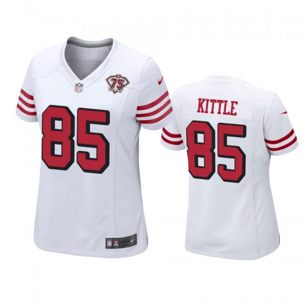 Women's San Francisco 49ers George Kittle White 75...