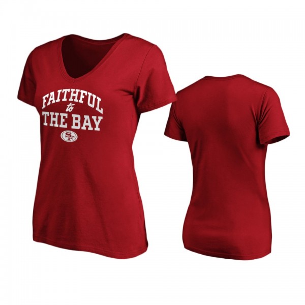 Women's San Francisco 49ers Scarlet Faithful to the Bay T-Shirt