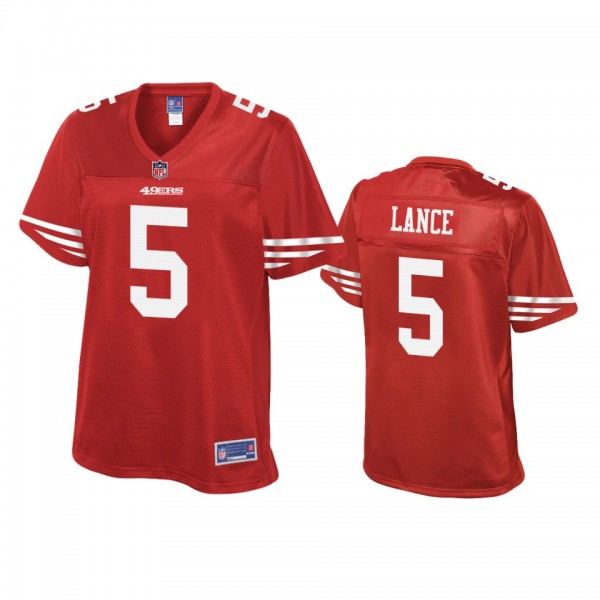 San Francisco 49ers Trey Lance Scarlet Pro Line Je...
