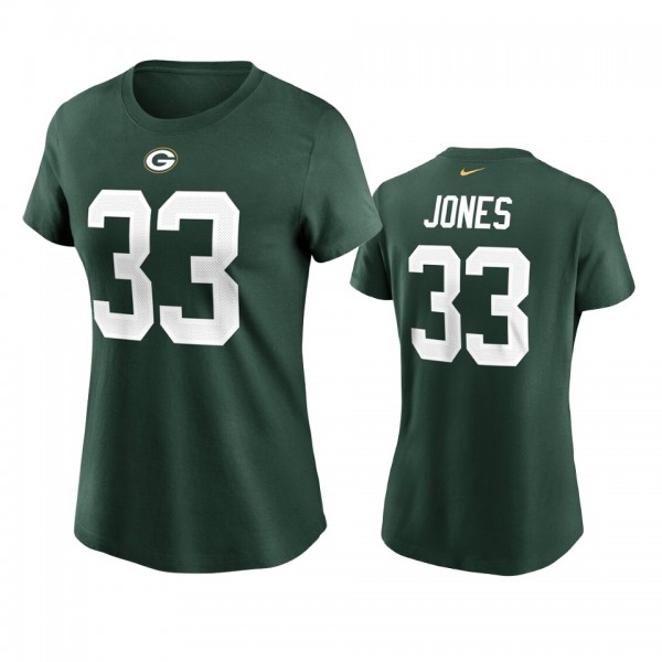 Women's Green Bay Packers Aaron Jones Green Name N...