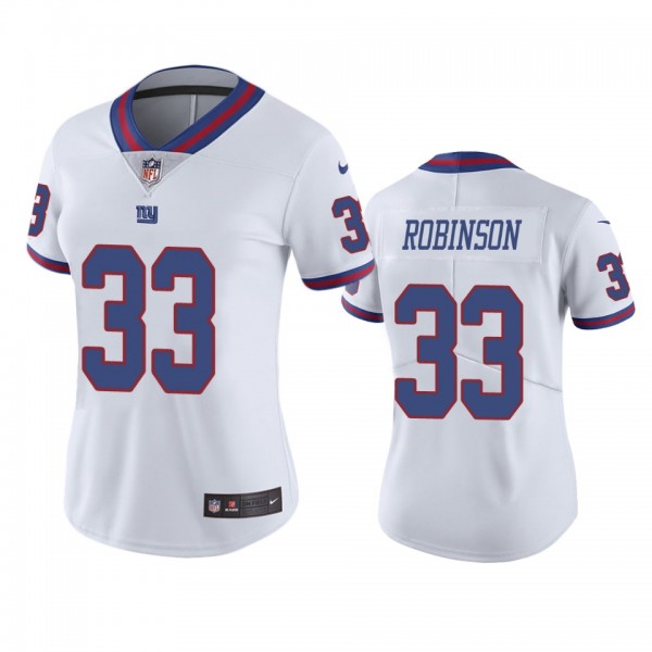Women's New York Giants Aaron Robinson White Color Rush Limited Jersey