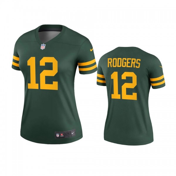 Green Bay Packers Aaron Rodgers Green Alternate Le...