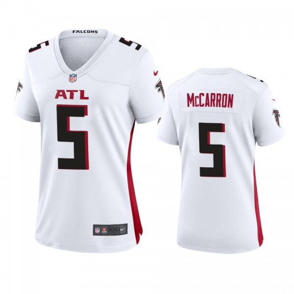Women's Atlanta Falcons AJ McCarron White Game Jer...