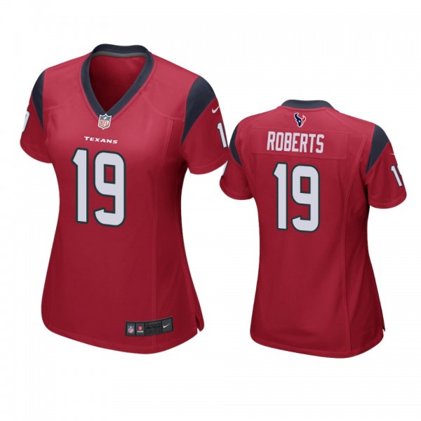 Women's Houston Texans Andre Roberts Red Game Jers...