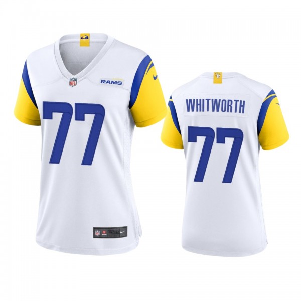 Women's Los Angeles Rams Andrew Whitworth White Al...