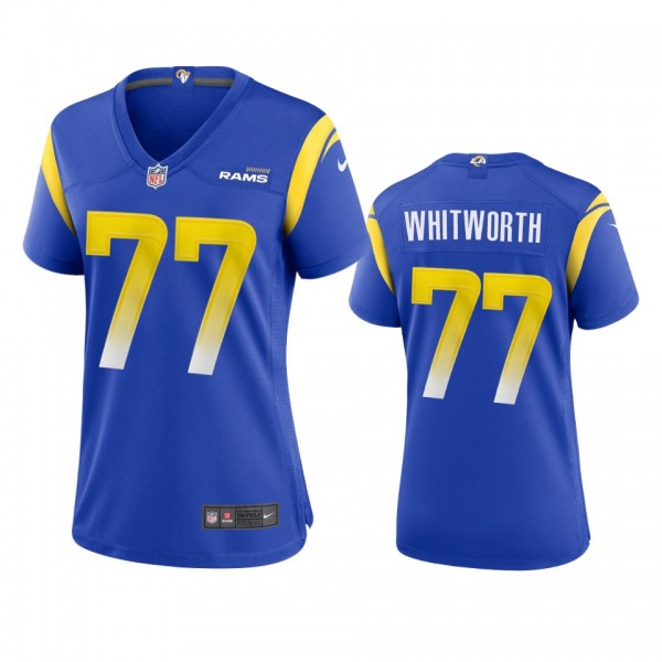 Women's Los Angeles Rams Andrew Whitworth Royal Game Jersey
