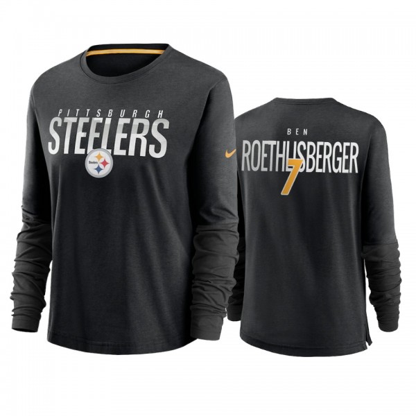 Women's Ben Roethlisberger Pittsburgh Steelers Bla...