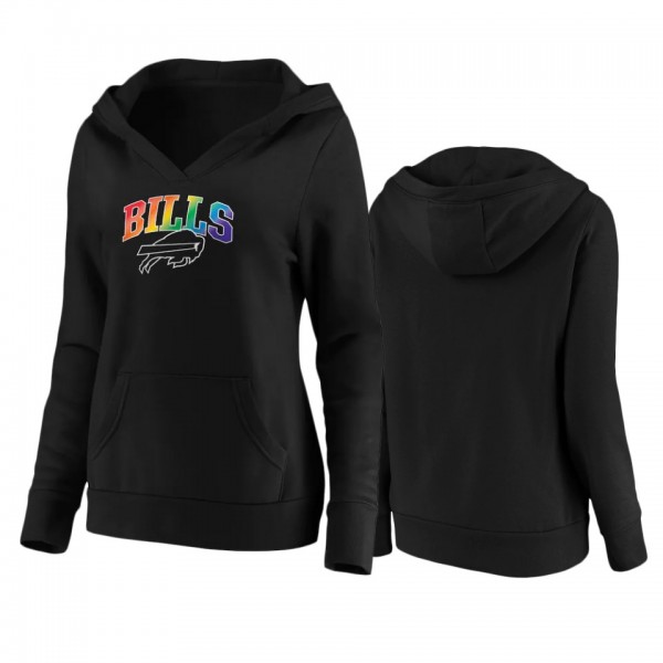 Women's Buffalo Bills Black Pride Logo Pullover Hoodie