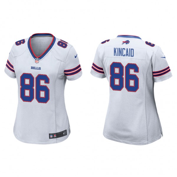Women's Buffalo Bills Dalton Kincaid White 2023 NFL Draft Game Jersey