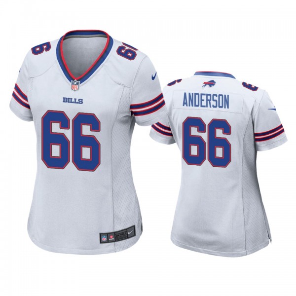 Women's Buffalo Bills Jack Anderson White Game Jer...