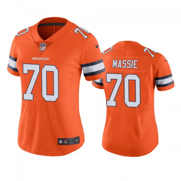 Women's Denver Broncos Bobby Massie Orange Color R...